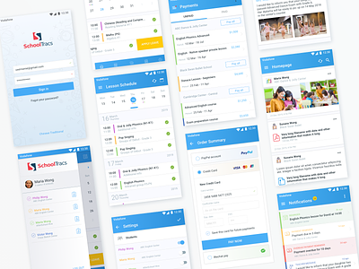 Lesson & courses management mobile app booking app booking system hybrid app material design material ui mobile design mobile ui mobile ux rapid prototyping react native school app