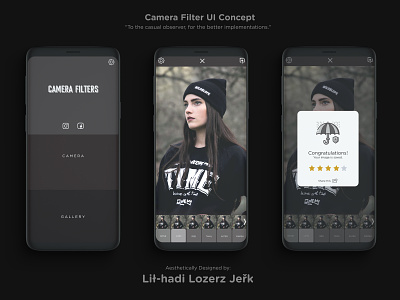 Camera Filter App UI Design