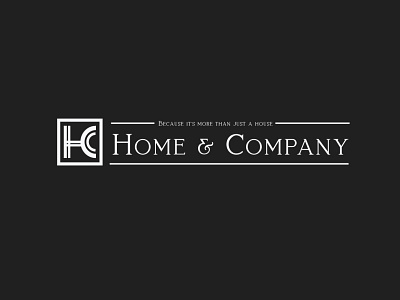 Home and Company branding design flat illustration logo luxury brand sophisticated typography vector