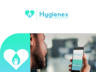 Hygienex app branding design flat generic hygiene illustration logo typography vector web