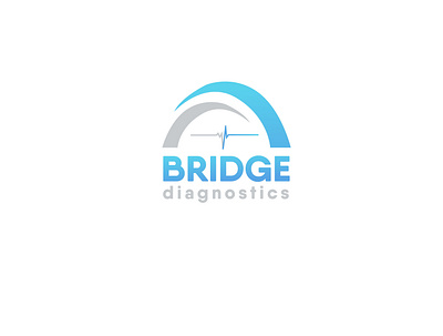 Bridged Diagnostics branding design flat generic hygiene illustration logo minimal typography vector