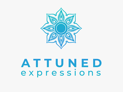 attuned awareness brand identity branding design designs development gradient graphic life coach logo mandala art spiritual typography web