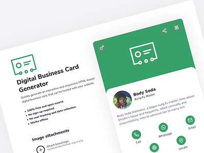 Digital Business Card Generator Dbizcard By Vishnu Raghav B On Dribbble