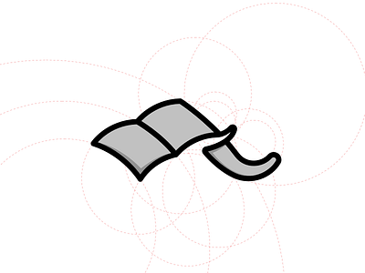 Elephant + Book 2019 book brand circle elephant golden ratio line art logo publication stroke