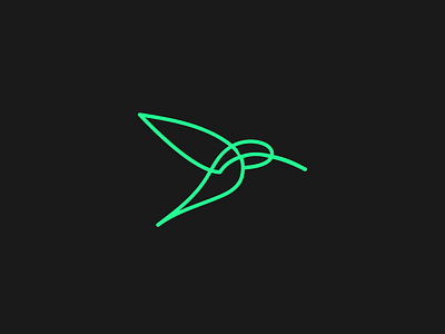 Hummingbird line art bird black blue concept green hummingbird icon line art logo lineart logo