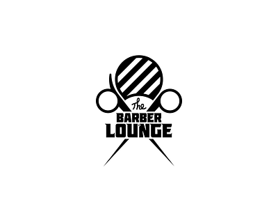 The Barber Lounge barber black blade combination graphic design hair haircut knife logo lounge salon scissors seat sofa