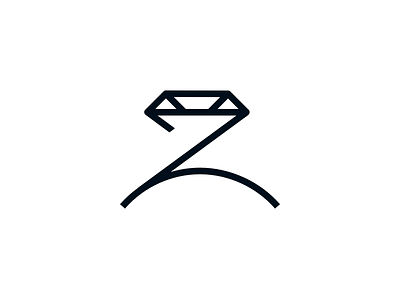 Z + Diamond ring couple diamond graphic design icon logo marriage ring wedding
