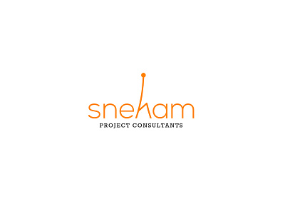 Sneham logo concept branding communication concept letter h logo mobile orange sneham tower