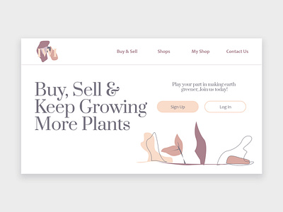 IWI - A plant buying and selling platform animation design flat illustration illustrator minimal ui ux vector web