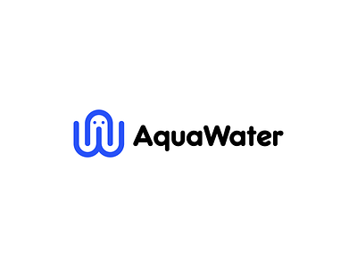 Aqua Water abstract logo app logo branding branding agency connect logo logo design logo design agency logodesigner luxury band minimal brand network tech company