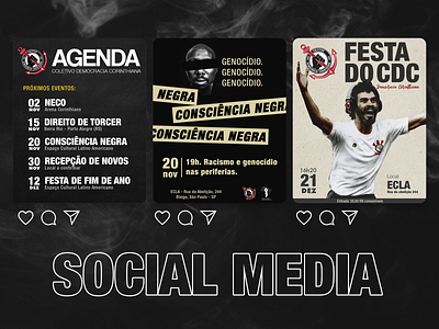 Social Media Coletivo Democracia Corinthiana card design digital poster poster art poster design social media