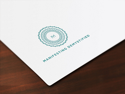 Manifesting Demystified branding design flat identity illustration illustrator lettering logo minimal minimalist typography vector