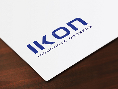 Ikon Insurance brokers branding brokers clean clean logo design flat identity ikon illustration illustrator insurance logo minimal minimalist typography vector