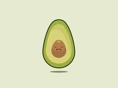 Happy Avocado avocado cute food fruit happy icon illustration vector