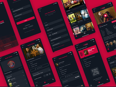 Ticket Booking App - For movie lovers app design minimal movie app ticket booking ui ux