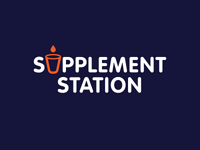 Sup Station Logo fitnesslogo logo logodesign sportlogo sports supplementstation