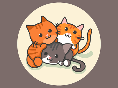 Logo for 3 cats catlogo cats graphicdesign instagram kitty logo logodesign truestory