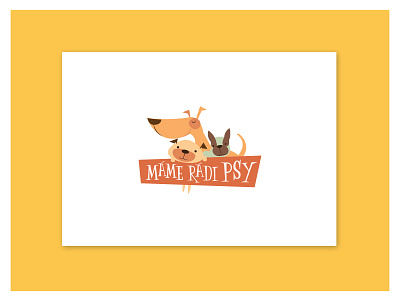 Mame Radi Psy Logo color dogs fun illustration logo design vector