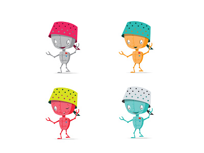 Filter Robot adobe illustrator color fun funky illustration mascot sketches vector