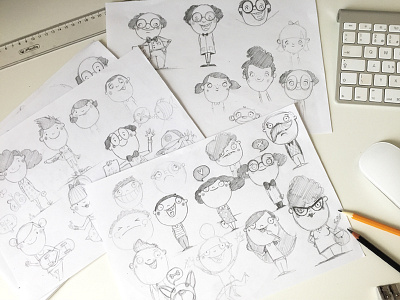 Character Sketches app character design game illustration pencil