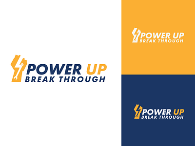 Powerup,Break through logo design