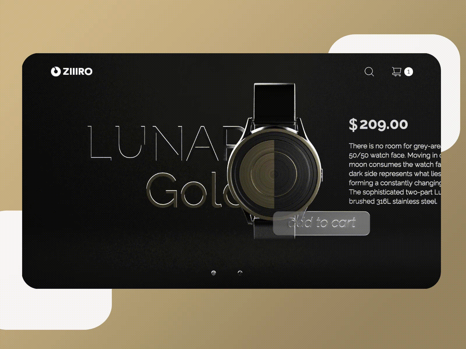 LUNAR Gold - luxury item dribbbleweeklywarmup