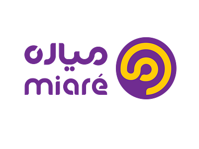 MIARE , delivery service app branding icon logo typography