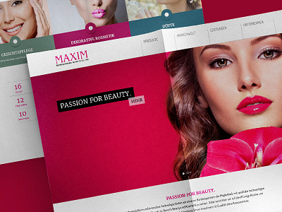 MAXIM Markenprodukte responsive webdesign website