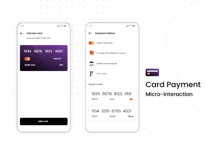 Debit/ATM Card Payment by Gabriel Nwabudike on Dribbble