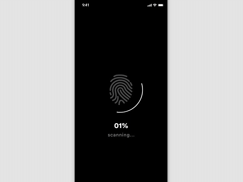 Finger print scan adobexd animation design finger print mobile ui