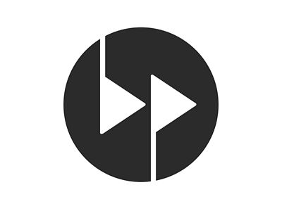 Videographer Logo #1 - Reverse branding camera fast forward icon identity logo play videographer