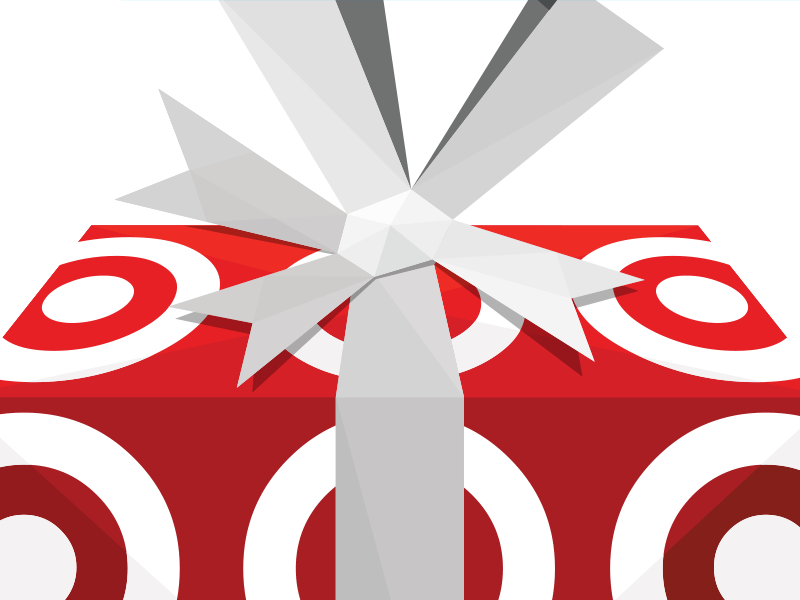 Target Gift Card geometric gift box gift card illustration polygon present
