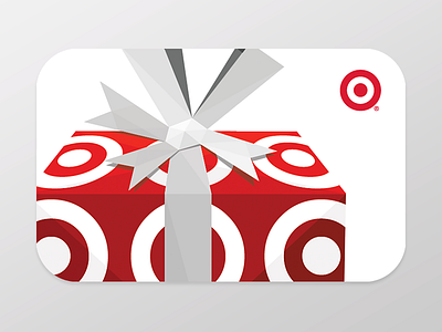 Target Gift Card bow geometric gift gift card illustration polygon present target