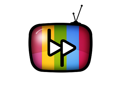 Videographer Logo #2 branding camera fast forward icon identity logo play television tv videographer