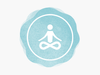 Yoga Icon chakra icon infinity symbol watercolour yoga