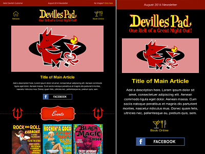 Email Newsletter Design design devil email html emails illustration marketing newsletter responsive