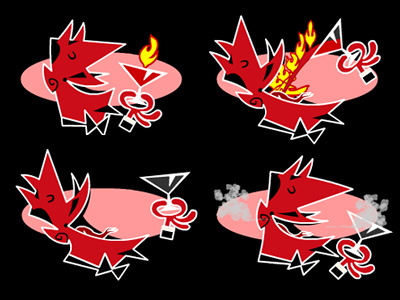 Devilles Pad - Animation Keyframes animation cartoon character devil drawing fire flame illustration red vector website