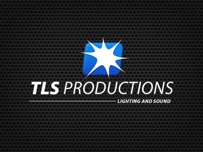 TLS Productions - Logo black blue branding clean dark design identity logo