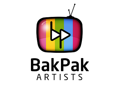 Bakpak Artists Logo branding icon identity logo television tv vector videographer