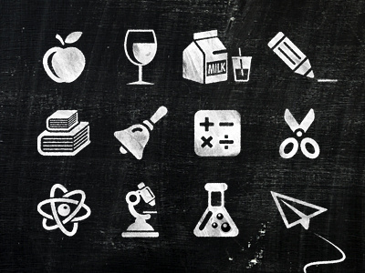 The Classroom - Icon Set black blackboard chalk classroom icon icons school white