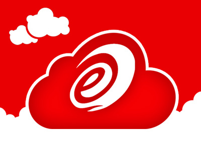 Epic Cloud branding cloud clouds epic identity logo red