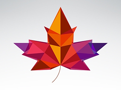 Geometric Autumn Leaf autumn geometric illustration leaf polygon triangle vector