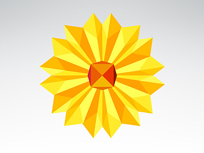 Geometric Sunflower flower geometric illustration petal polygon sunflower triangle vector yellow