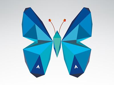 Geometric Butterfly 2 butterfly geometric illustration polygon triangle vector wings