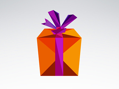 Geometric Gift Box box geometric gift illustration polygon present triangle vector
