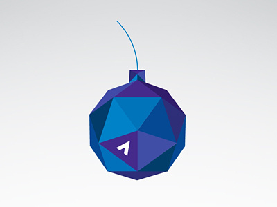 Geometric Bauble Ornament bauble blue christmas festive geometric holiday illustration ornament polygon triangle trinket vector