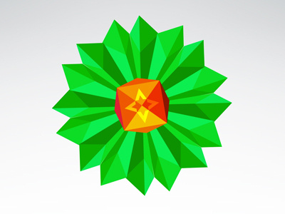 Geometric Flower flower geometric green illustration petal polygon sunflower triangle vector