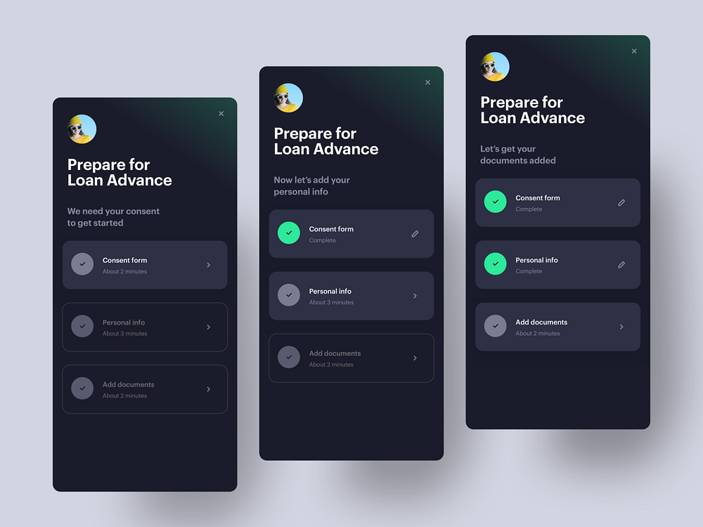 Progress Indicator UI by Denton on Dribbble