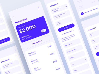 Banking App Wireframes