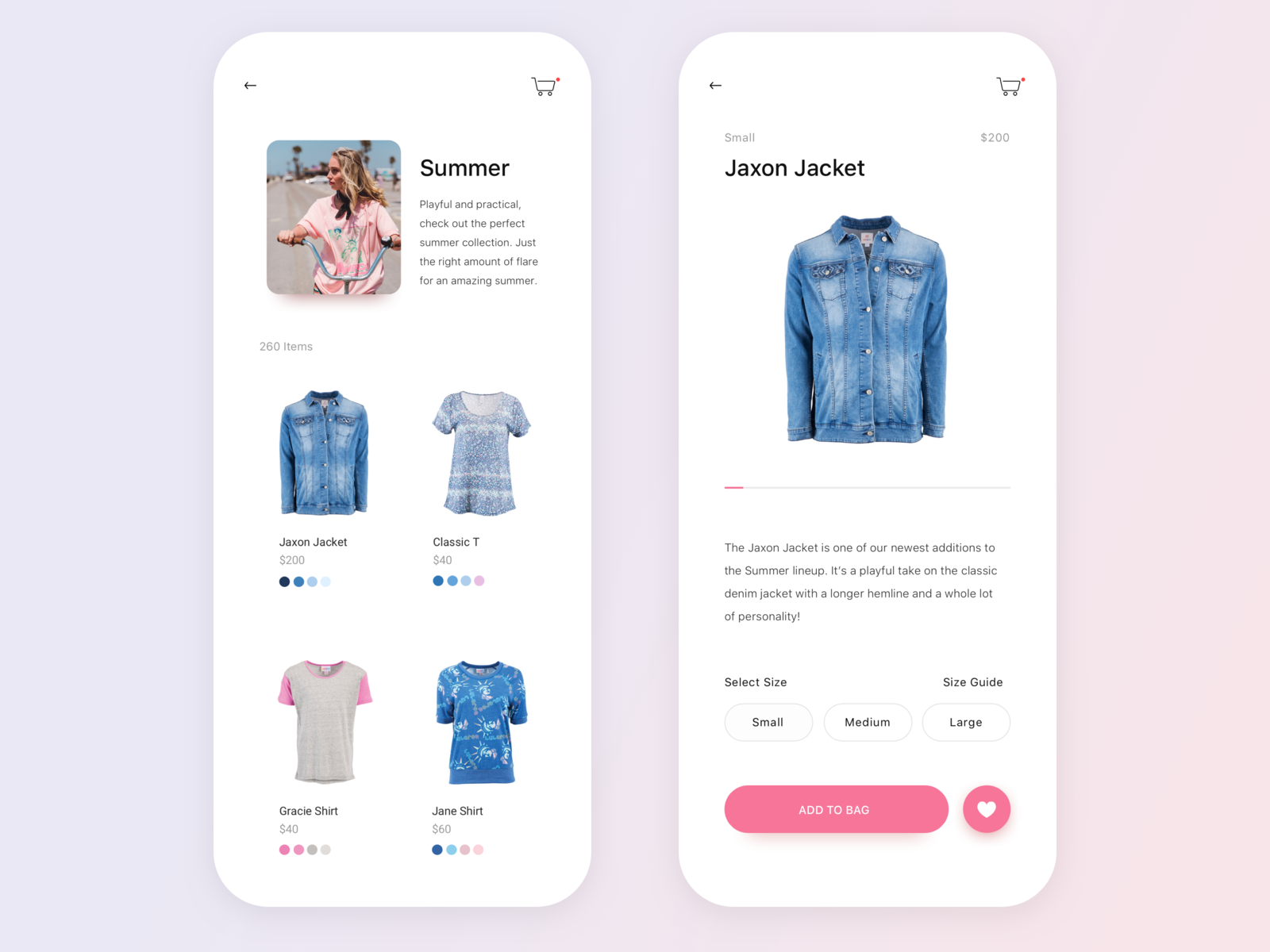 eCommerce Mobile UI by Denton Bishop on Dribbble